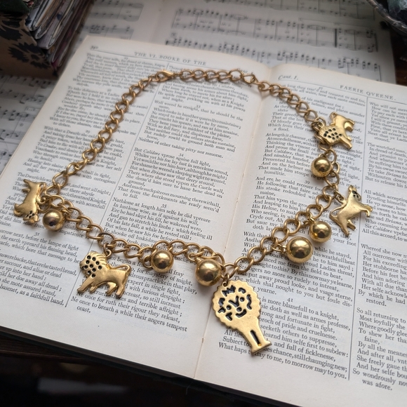 Charming Gold Animal Charm Necklace - Picture 7 of 8